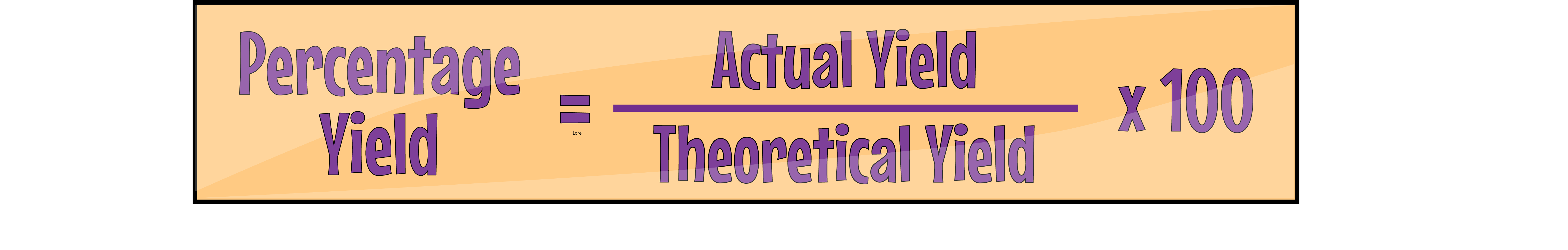Percentage Yield Formula